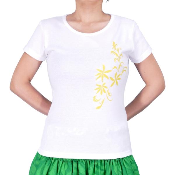 ストレッチ Tシャツ XL イエロー ティアレ ホワイト TC8ywXL