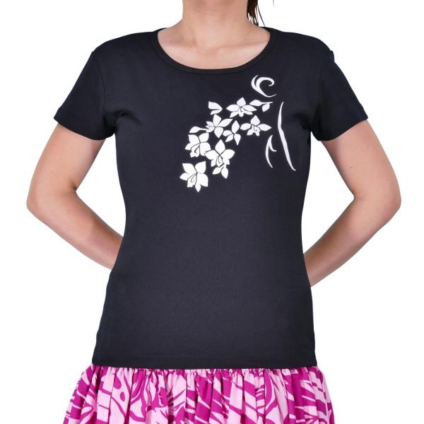 ストレッチ Tシャツ XL ホワイト ティアレ ブラック TC9wbXL