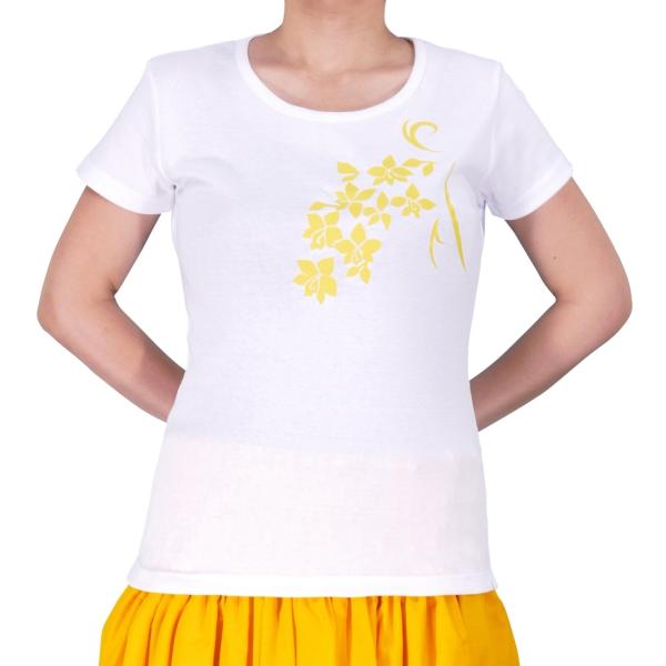 ストレッチ Tシャツ XL イエロー ティアレ ホワイト TC9ywXL