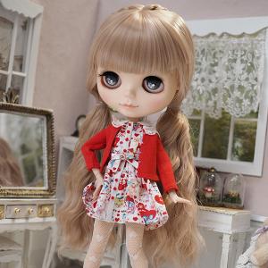 ブライス（Blythe） ネオブライス ウィッグ 毛先ソフトウェーブ マロン