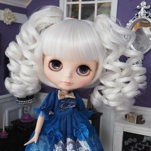 ブライス（Blythe） ネオブライス ウィッグ 姫バングツーテール スノー