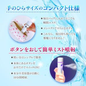 携帯 超音波 ナノ ミスト 美顔器 ANX ハ...の詳細画像2