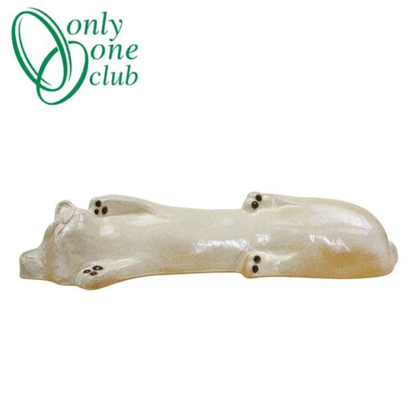 アニマルカーストッパー ニャンとまる クリーム オス 1本売り 車止め 陶器 MZ2-NT3M オン...