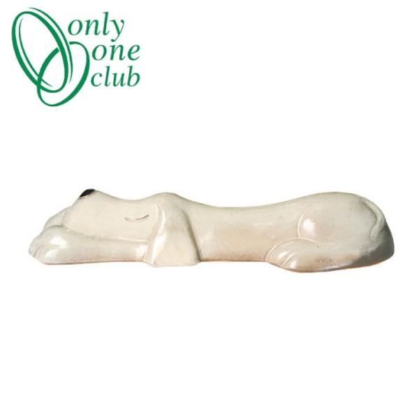 アニマル カーストッパー オットドッグ クリーム オス 1本売り 車止め 陶器 おしゃれ MZ2-O...