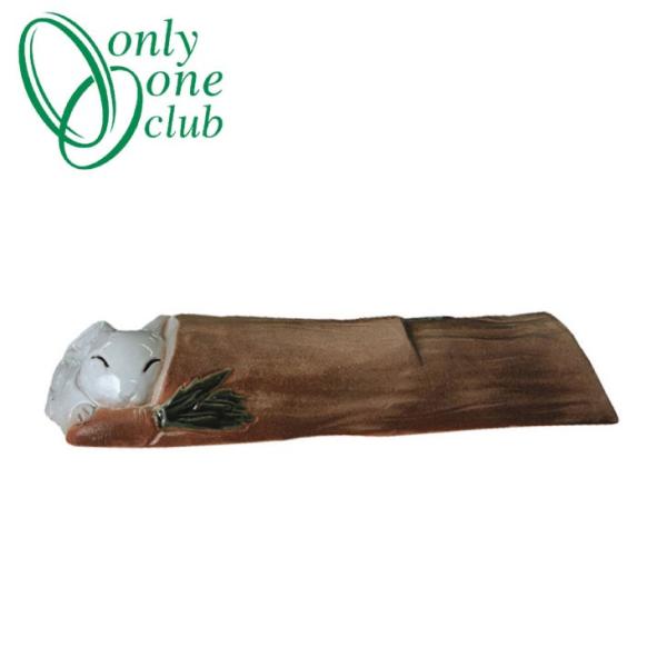 アニマルカーストッパー ログ・ウサギL 1本売り 車止め 陶器 おしゃれ MZ2-ODUL オンリー...