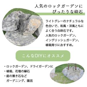 庭石 割栗石 黒・グレー砕石 20kg/袋 約...の詳細画像2
