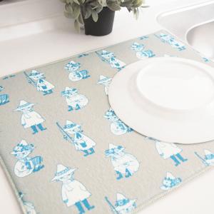 水切りマット 小 40×50cm ムーミン MOOMIN リトルミイ リトルミイ マット コンパクト 吸水 ループ付き 洗濯 吸水マット 北欧 爆買