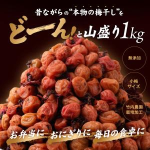 竹内農園 しそ小梅 特別栽培 1kg×2個 紫...の詳細画像2