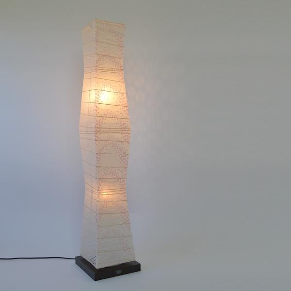 彩光デザイン 和照明 和紙照明 フロアスタンドライト 【白熱電球付き】 B-150-pink 花舞ピ...