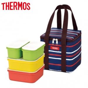 サーモス 3段式 ファミリーフレッシュランチボックス DJF-2800-NVY ネイビー【80サイズ...