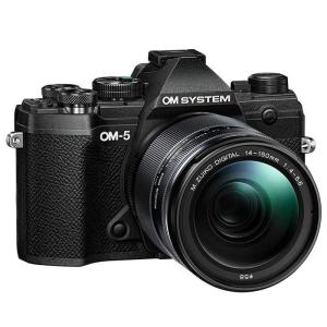 OM SYSTEM デジタル一眼カメラ OM-5 14-150mm II レンズキット デジタルカメラ OLYMPUS OM-5-14150-LKIT-B ブラック｜emon-shop