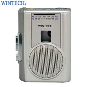 WINTECH ラジオ付 テープレコーダー PCT-02RM シルバー ウィンテック【60サイズ】｜emon-shop