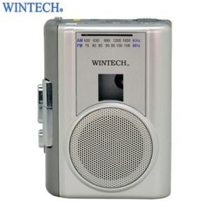 WINTECH ラジオ付 テープレコーダー PCT-02RM シルバー ウィンテック【60サイズ】