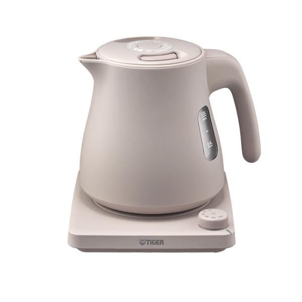 タイガー 蒸気レス 電気ケトル QUICK &amp; SAFF+ 0.8L 温度調節 スピードふっ騰 転倒...