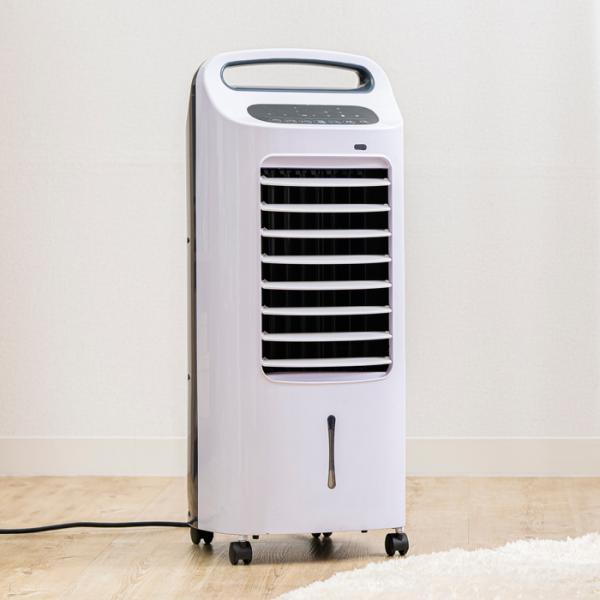 QUADS クワッズ 加湿機能付き 温冷風扇 QS414WH ホワイト リモコン付 保冷剤付