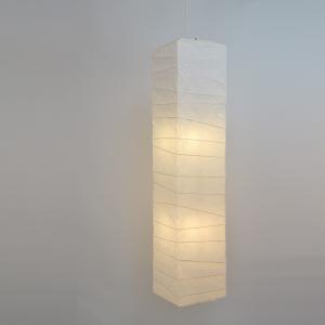 ペンダントライト 和紙 大型照明 揉み紙 柱型 2灯 （ 照明 天井 和風
