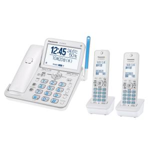 パナソニック コードレス電話機 子機2台付き VE-GD78DW-W パールホワイト Panasonic 固定電話機｜emon-shop