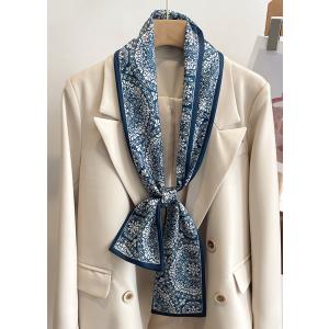 送料無料 【セール】男女兼用 リバシーブル プリント柄入り ロングシンプルスカーフ/ヘアリボン　79...