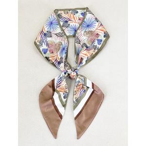 送料無料【セール】 男女兼用 リバシーブル プリント柄入り ロングシンプルスカーフ/ヘアリボン   ...