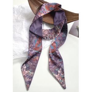 送料無料 【セール】男女兼用 フラワー柄入り リバシーブル ロングシンプルスカーフ/ヘアリボン　79...