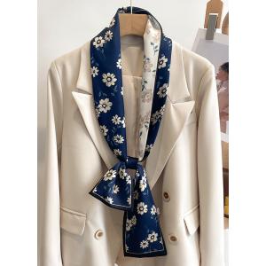 送料無料【セール】 男女兼用 リバシーブル プリント柄入り ロングシンプルスカーフ/ヘアリボン　79...