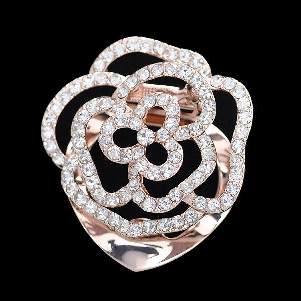 送料無料 キラキラフラワーデコレートスカーフリング/ブローチ 着物帯留め　　b1328