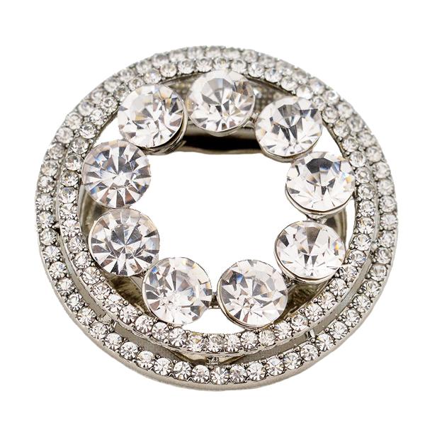 送料無料 送料無料 スカーフリング ブローチ 着物帯止め 円形キラキラパール付きデザイン 　b134...