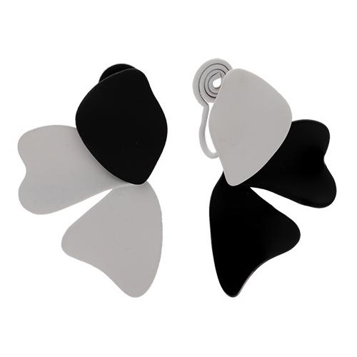 送料無料 レーディス エレガント アシンメトリーフラワー デザイン イヤリング   e01003b