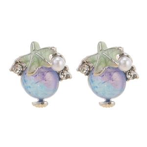 送料無料 レーディス オパール風 キュートな海物語 デザイン ピアス　　e0135