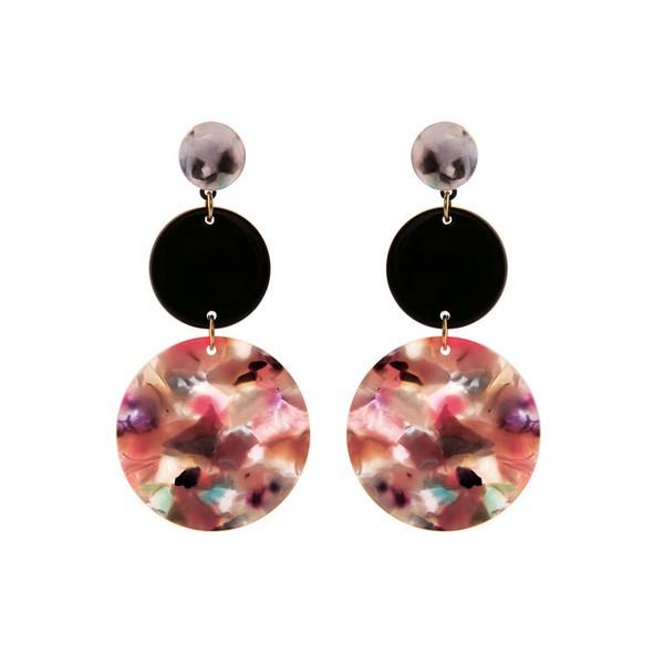 送料無料 レーディス エレガント ゆらゆら トリプル円形デザインピアス　e0220a