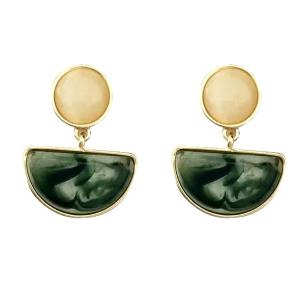 送料無料 レーディス 半円形 デザインイヤリング 　e0480b