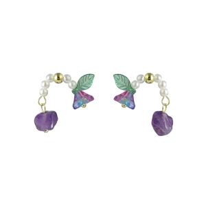 送料無料 レーディス エレガント ゆらゆら パール スズラン デザイン ピアス　　e0745