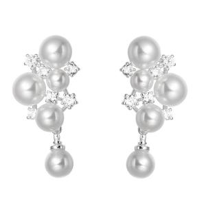 送料無料 レーディス エレガント パールゆらゆら デザインイヤリング　e0814b