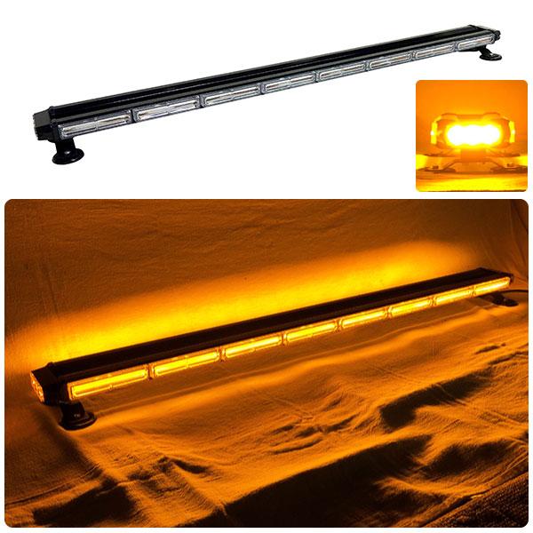 道路維持管理車両用 黄色灯 12V 24V【123cm】LED回転灯 バータイプ【アンバー】COBチ...