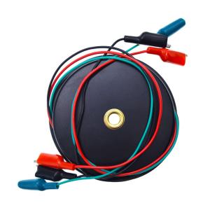 リール式 テストリード線 3線 18ゲージ ワニ口クリップ 巻取り式 18AWG 銅線 通電 テスト リード 線 電気 回路 測定 特殊 工具 DIY メンテナンス 自動車 電装品