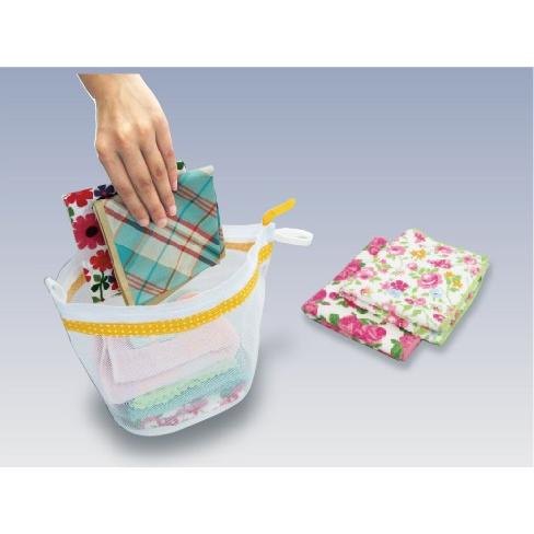 洗濯ネット 小物まとめ洗い専用ネット(キャッチフック付)2枚組 洗濯機 下着 お洒落 丸洗い ブラウ...