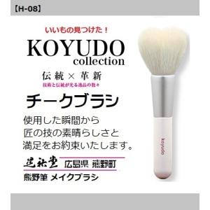 熊野筆 晃祐堂 ホワイトデー ハート型 チークブラシ H-01 ピンク