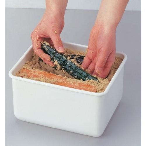 漬物＆保存容器 ホーローストックポット シリーズ (M 角型 HSP-KM) 4.0Ｌ お漬物 梅干...