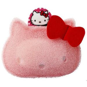 ハローキティの石けん入れスポンジ  HELLO KITTY  ピタッとキャッチフック付き クリーミー泡 洗面台 浴室 台所 ※メール便（ポスト投函）配送｜emonostore