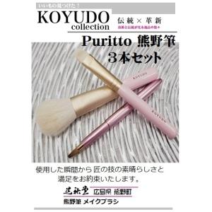 熊野筆 広島県 熊野町 晃祐堂 柿渋染熊野筆 5本セット（ポーチ