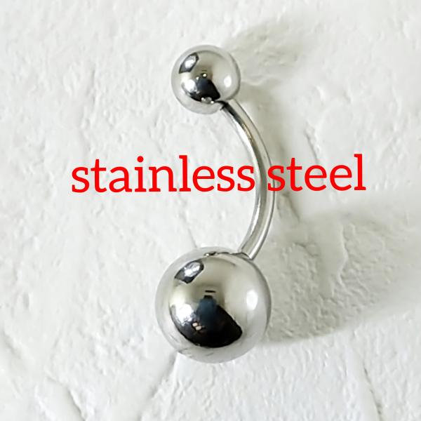 バナナバーベル／15ゲージ ボディピアス サージカルステンレス シンプル 激安価格
