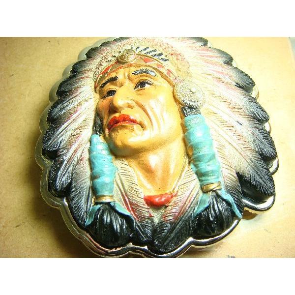 激安！数量限定★ベルト用デザインバックル★インディアン★プレゼントにもオススメ！