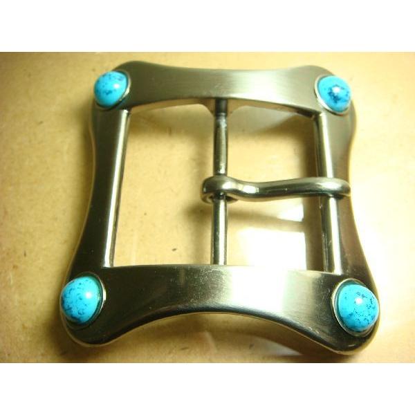 激安！数量限定★ベルト用デザインバックル★ターコイズカラー★プレゼントにもオススメ！