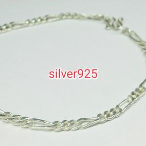 ブレスレット フィガロタイプ 約19センチ 細身 激安 シルバー925 silver925 在庫のみ｜emphasize