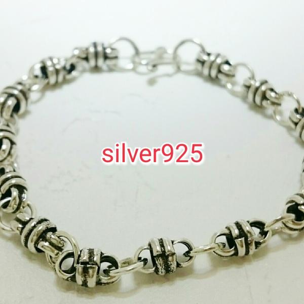 ブレスレット Wリング調 約20センチ シンプル 激安 シルバー925 silver925 在庫のみ