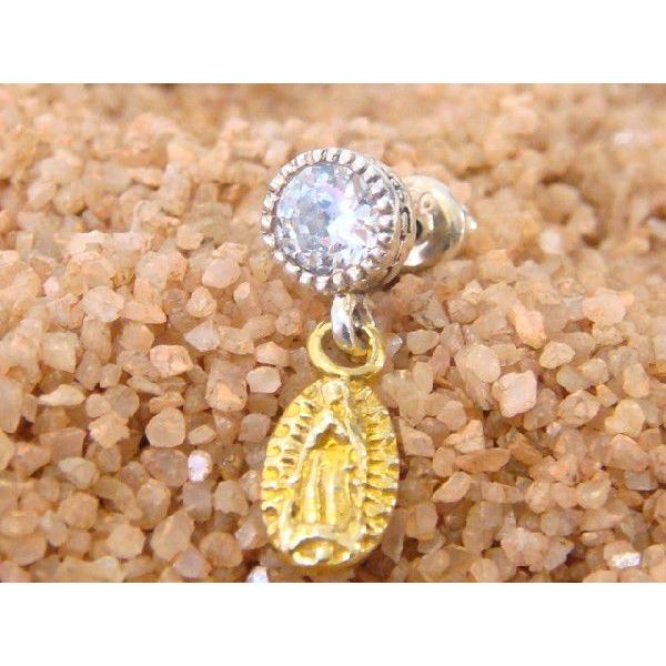 グッドバイブレーション マリア様 スイングピアス ジルコニア クリア シルバー925 片耳 人気ブラ...