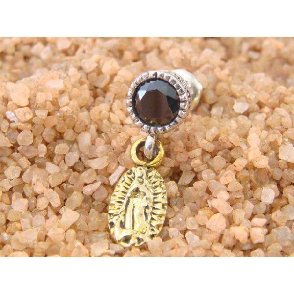 グッドバイブレーション マリア様 スイングピアス ジルコニア ブラック シルバー925 片耳 人気ブ...