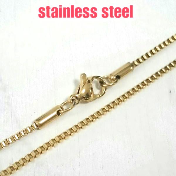 ベネチアンネックレス 1.5mm幅 ゴールドカラー　選択自由　激安サージカルステンレスチェーン