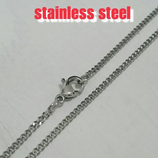 2面カット喜平ネックレス 2mm幅シルバーカラー　40センチ〜70センチ　選択自由　激安ステンレスチ...