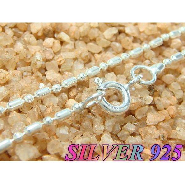 ボール＆シリンダーチェーン/ネックレス 1.2mm×45cm sv925 シルバー925